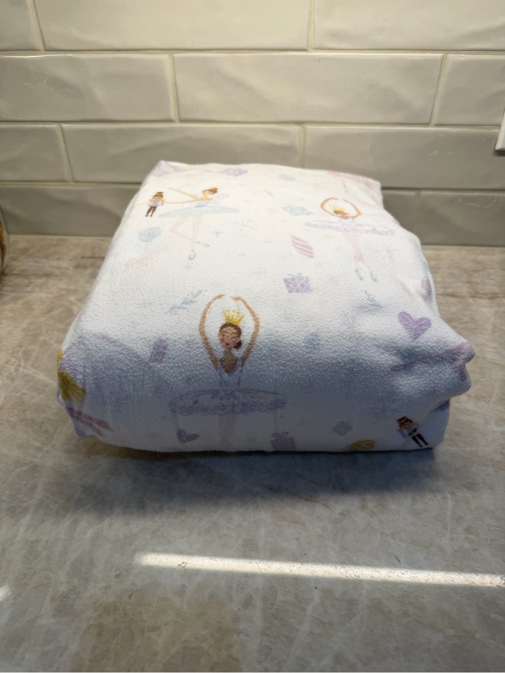 Pottery Barn Kids Nutcracker Flannel Twin Sheet Set (sample, no tags)